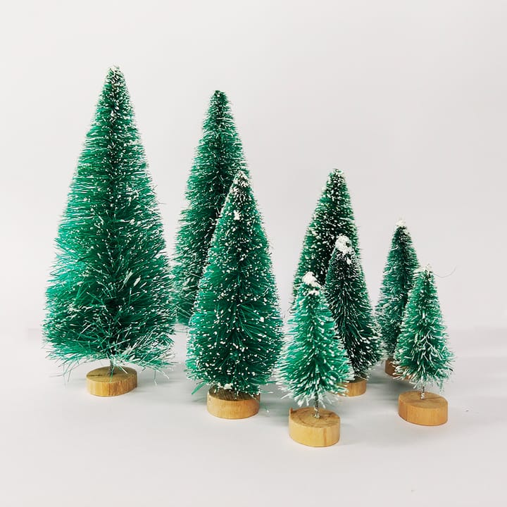 The Sisal Mini Tree Set, Green, 8 trees